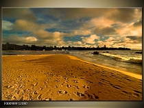 Obraz písečná pláž u jezera