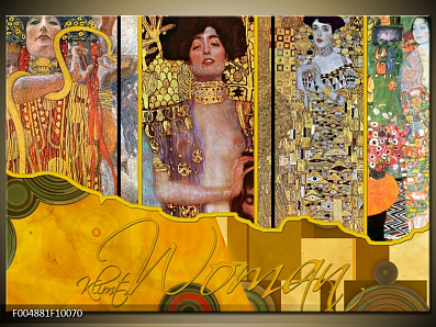 Obraz ženy abstrakce styl Gustav Klimt