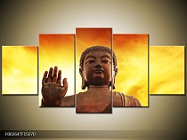 Obraz Buddha - oranžové pozadí