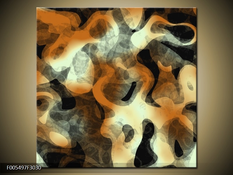 Obraz Abstrakce - oranžová a černá
