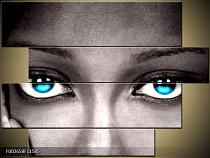 Obraz Pohled do očí - modrá