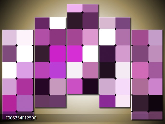 Obraz Mozaika - fialová, černá, bílá