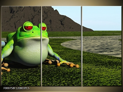 Obraz Animovaná postavička - žába