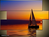 Obraz plachetnice v západu slunce