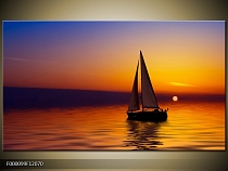 Obraz plachetnice v západu slunce