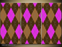 Obraz Károvaný vzor - fialová a hnědá