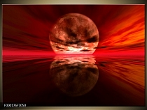 Obraz červený měsíc