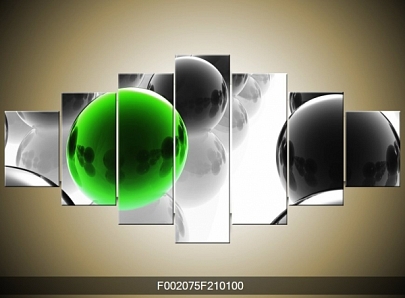 Obraz abstrakce zelené koule